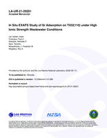 In Situ EXAFS Study of Sr Adsorption on TiO2(110) under High Ionic Strength Wastewater Conditions