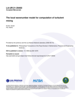 The local wavenumber model for computation of turbulent mixing