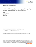 PGM-Free ORR Catalysts Designed by Templating PANI-Type Polymers Containing Functional Groups with High Affinity to Iron