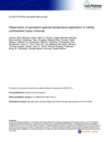 Observation of persistent species temperature separation in inertial confinement fusion mixtures