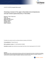 Anisotropy reversal of the upper critical field at low temperatures and spin-locked superconductivity in K2Cr3As3