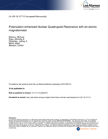 Polarization enhanced Nuclear Quadrupole Resonance with an atomic magnetometer