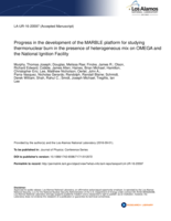 Progress in the development of the MARBLE platform for studying thermonuclear burn in the presence of heterogeneous mix on OMEGA and the National Ignition Facility