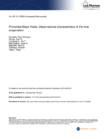 Primordial Black Holes: Observational characteristics of the final evaporation