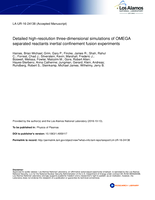 Detailed high-resolution three-dimensional simulations of OMEGA separated reactants inertial confinement fusion experiments