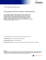 Energy-Degeneracy-Driven Covalency in Actinide Bonding
