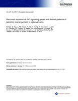 Recurrent mutation of IGF signalling genes and distinct patterns of genomic rearrangement in osteosarcoma