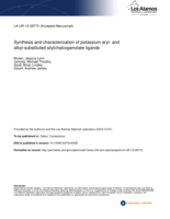 Synthesis and characterization of potassium aryl- and alkyl-substituted silylchalcogenolate ligands