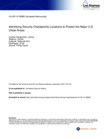 Identifying Security Checkpoints Locations to Protect the Major U.S. Urban Areas