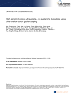 High-sensitivity silicon ultraviolet p+-i-n avalanche photodiode using ultra-shallow boron gradient doping
