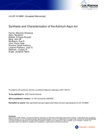 Synthesis and Characterization of the Actinium Aquo Ion