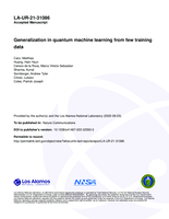 Generalization in quantum machine learning from few training data