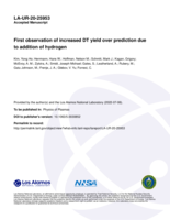 First observation of increased DT yield over prediction due to addition of hydrogen