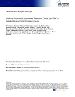 National Criticality Experiments Research Center (NCERC) - capabilities and recent measurements