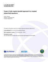 Tusas: A fully implicit parallel approach for coupled phase-field equations