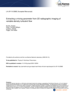 Extracting a mixing parameter from 2D radiographic imaging of variable-density turbulent flow