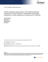Tectonic subsidence, geoid analysis, and the Miocene-Pliocene unconformity in the Rio Grande rift, southwestern United States: Implications for mantle upwelling as a driving force for rift opening