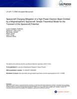 Spacecraft-Charging Mitigation of a High-Power Electron Beam Emitted by a Magnetospheric Spacecraft: Simple Theoretical Model for the Transient of the Spacecraft Potential