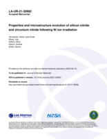 Properties and microstructure evolution of silicon nitride and zirconium nitride following Ni ion irradiation