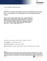Results from single-shock Marble experiments studying thermonuclear burn in the presence of heterogeneous mix on the National Ignition Facility