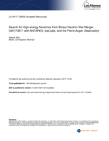 Search for High-energy Neutrinos from Binary Neutron Star Merger GW170817 with ANTARES, IceCube, and the Pierre Auger Observatory