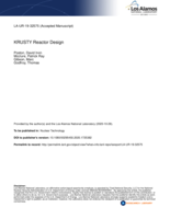 KRUSTY Reactor Design
