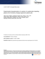 Experimental characterization of a section of a spherically imploding plasma liner formed by merging hypersonic plasma jets