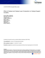 Effect of Catalyst and Catalyst Layer Composition on Catalyst Support Durability
