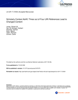 Scholarly Context Adrift: Three out of Four URI References Lead to Changed Content