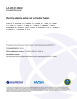 Burning plasma achieved in inertial fusion