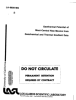 Geothermal potential of West-Central New Mexico from geochemical and thermal gradient data