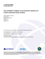 Gas scintillation mitigation in gas Cherenkov detectors for inertial confinement fusion (invited)
