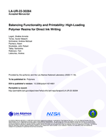 Balancing Functionality and Printability: High-Loading Polymer Resins for Direct Ink Writing