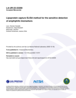 Lipoprotein capture ELISA method for the sensitive detection of amphiphilic biomarkers
