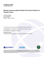 Machine Learning-enabled Scalable Performance Prediction of Scientific Codes