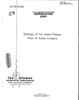 Geology of the Jemez Plateau, west of Valles Caldera