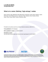 What is in a name: Defining “high entropy” oxides