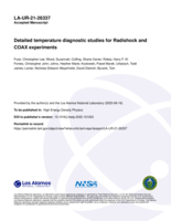 Detailed temperature diagnostic studies for Radishock and COAX experiments