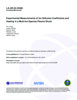 Experimental Measurements of Ion Diffusion Coefficients and Heating in a Multi-Ion-Species Plasma Shock