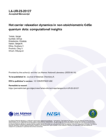 Hot carrier relaxation dynamics in non-stoichiometric CdSe quantum dots: computational insights