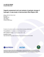 Capacity assessment and cost analysis of geologic storage of hydrogen: A case study in Intermountain-West Region USA