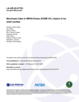 Barotropic tides in MPAS-Ocean (E3SM V2): impact of ice shelf cavities