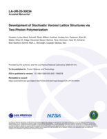 Development of Stochastic Voronoi Lattice Structures via Two-Photon Polymerization