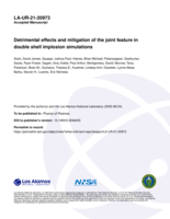 Detrimental effects and mitigation of the joint feature in double shell implosion simulations
