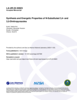 Synthesis and Energetic Properties of N-Substituted 3,4- and 3,5-Dinitropyrazoles