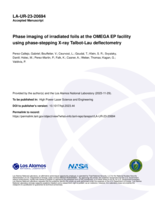 Phase imaging of irradiated foils at the OMEGA EP facility using phase-stepping X-ray Talbot-Lau deflectometry