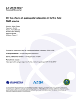 On the effects of quadrupolar relaxation in Earth’s field NMR spectra