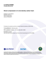 Shock compression of a low-density carbon foam