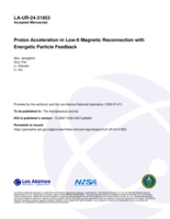 Proton Acceleration in Low-β Magnetic Reconnection with Energetic Particle Feedback