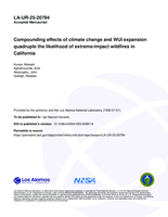 Compounding effects of climate change and WUI expansion quadruple the likelihood of extreme-impact wildfires in California